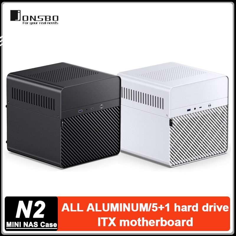 Home Office 365 - JONSBO N2 NAS-Server, kleines Gehäuse, All-In-One-Aluminium-Home-Office-Spiel-Computergehäuse,