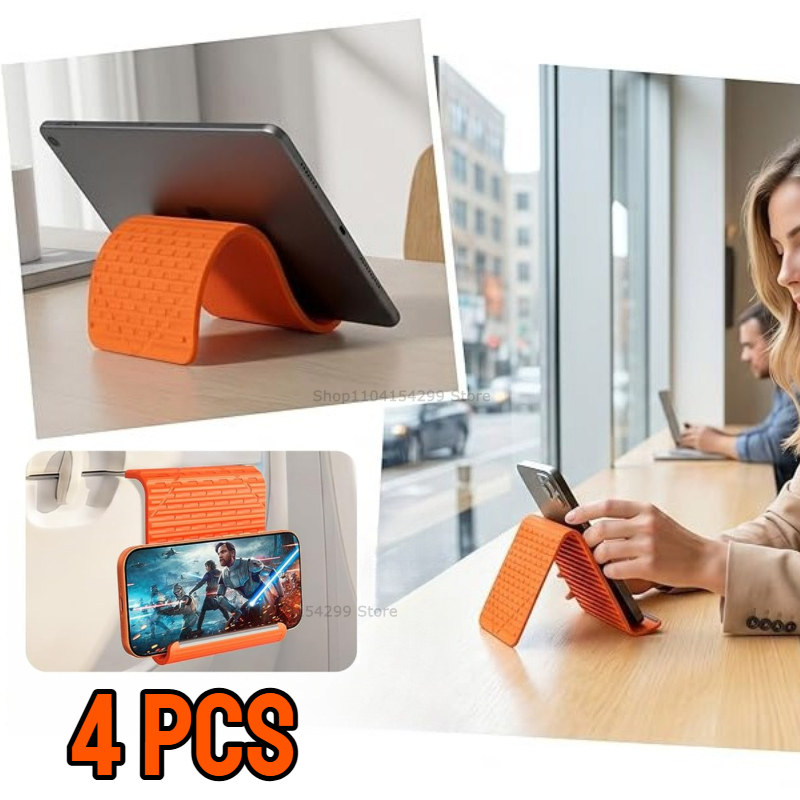 Home Office Laptop - Flexibler, faltbarer Silikon-Handyhalter, tragbarer, verstellbarer Multi-Winkel-Tischständer