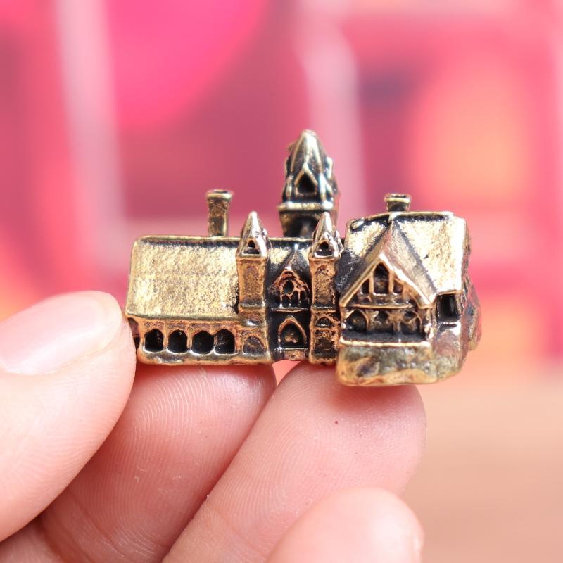 Home Office Architecture - Messing Miniatur-Häuser 5 Stück Schloss-Figuren für