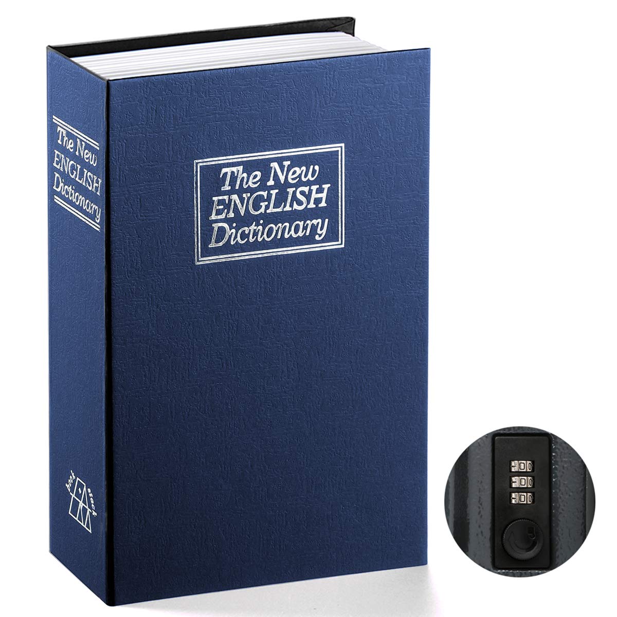 Home Office Dictionary - Buchsafe mit Zahlenschloss, Wörterbuch-Umleitung, Metall-Schließfach für