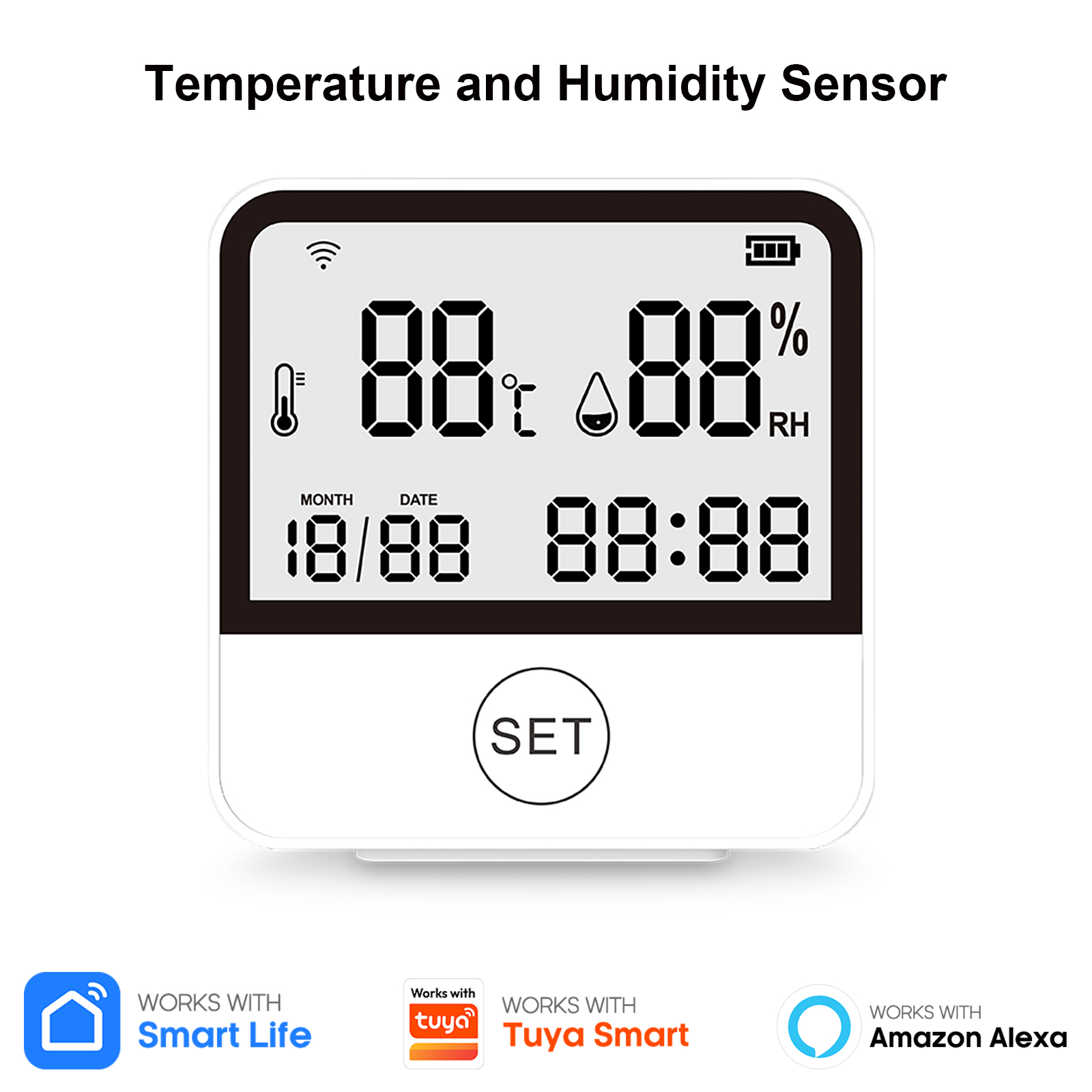Home Office Amazon - Tuya WiFi Temperatur- und Feuchtigkeitssensor Smart