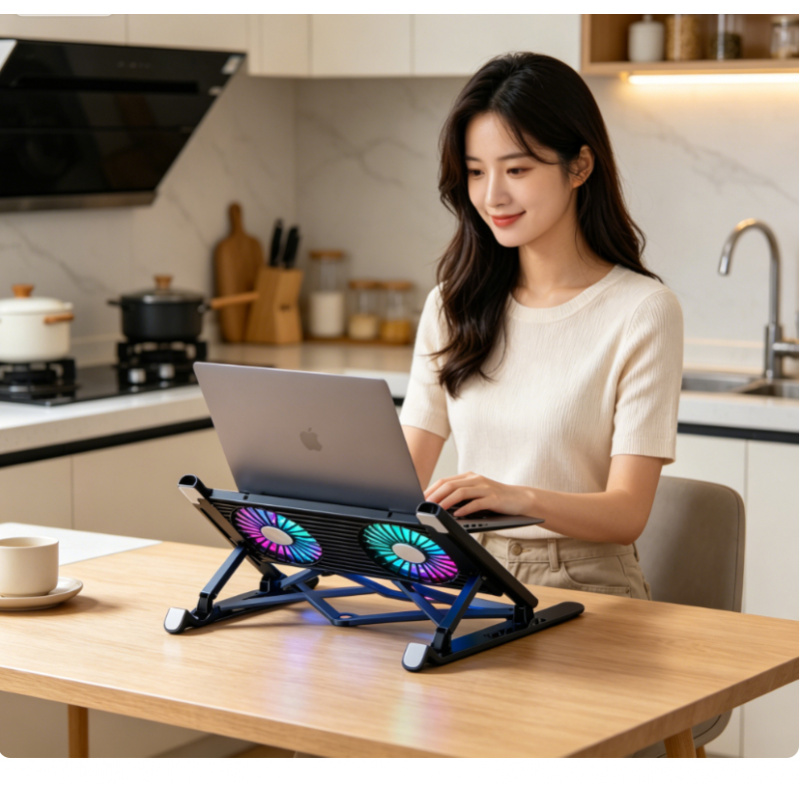 Laptop Stand Foldable - Neuer Laptop-Kühlerständer, faltbar, tragbar, verstellbar, für