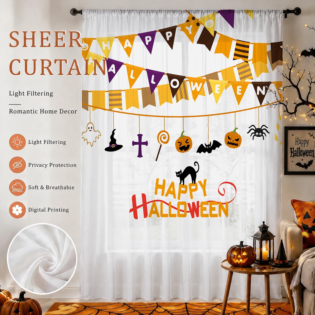 Halloween-Festival-Gardine, ho – Home Office Youtube Bewertung und Preis