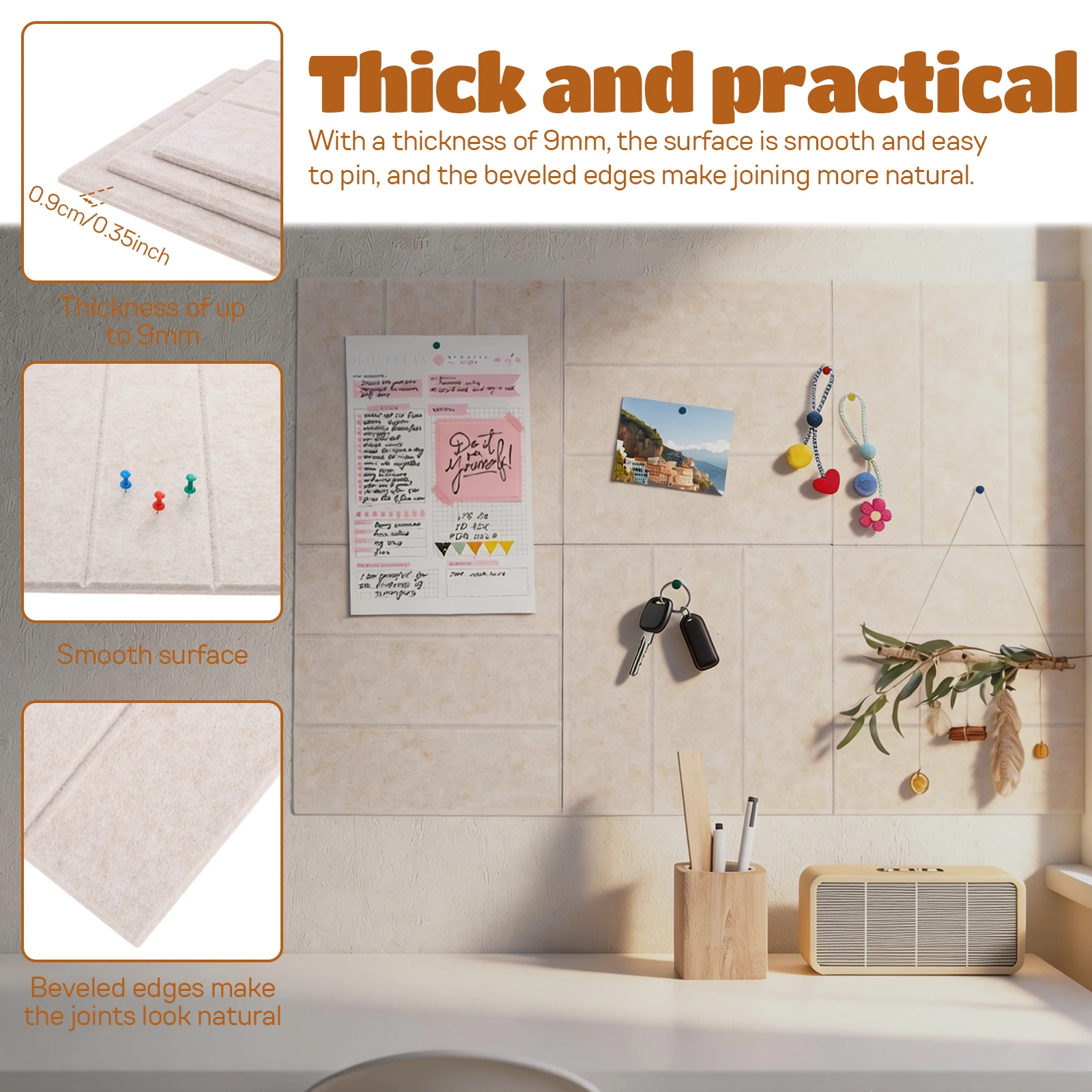 6/12 Stück Filz-Pinnwandplatte – Home Office Alternative Bewertung und Preis