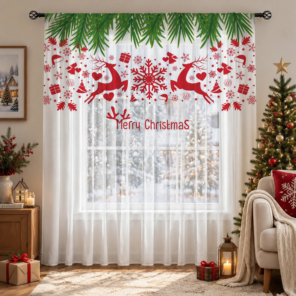 Transparenter Weihnachtsvorhan – Home Office Youtube Bewertung und Preis