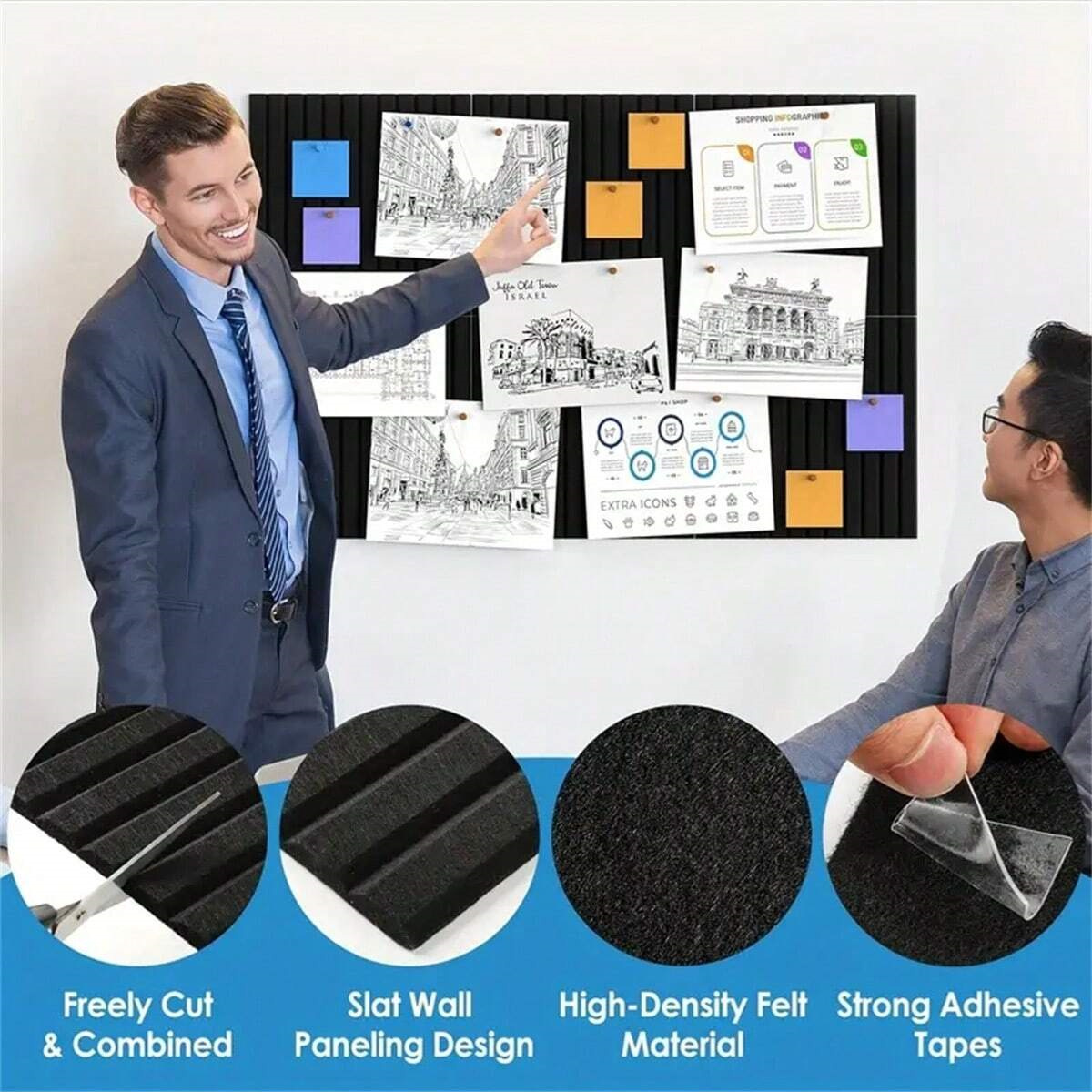 6 Stück Große Filz-Wandfliesen – Home Office Alternative Bewertung und Preis