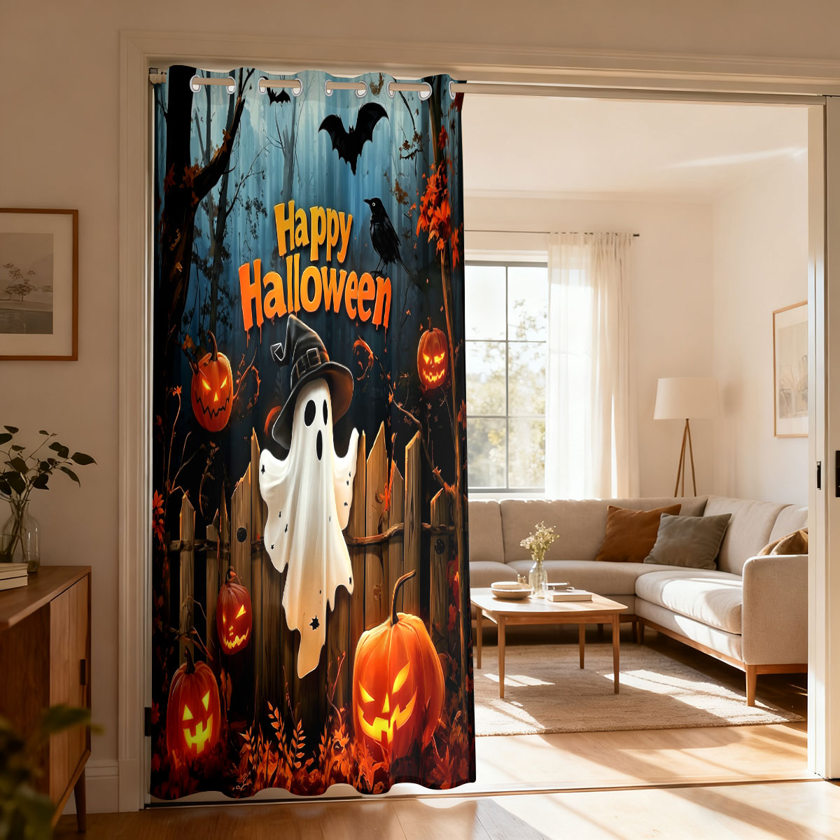 1 Stück Halloween-Vorhang mit  – Home Office Rate Bewertung und Preis