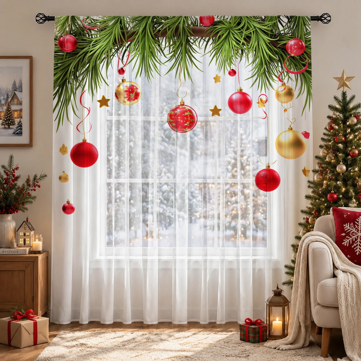 Transparenter Weihnachtsvorhan – Home Office Youtube Bewertung und Preis
