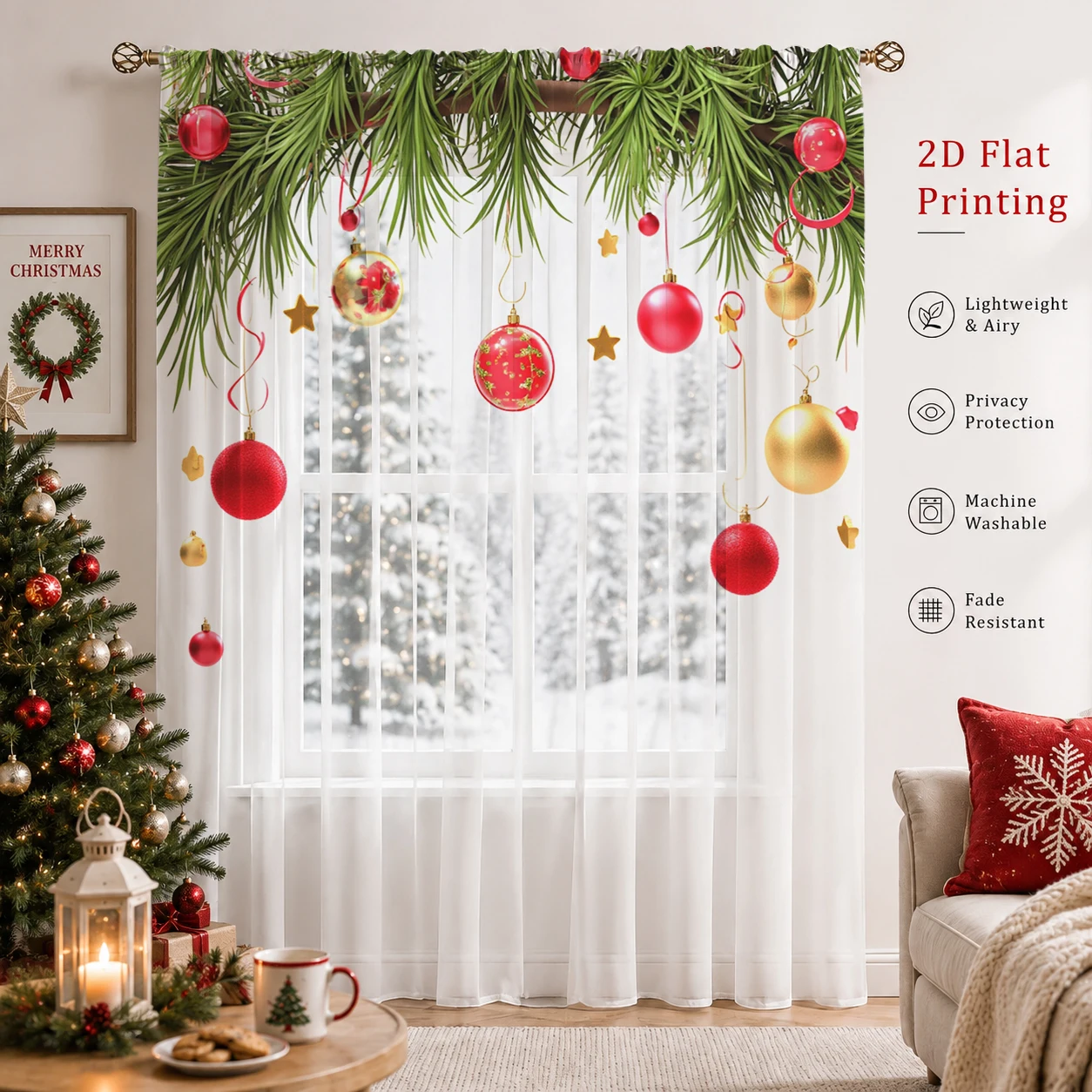 Transparenter Weihnachtsvorhan – Home Office Youtube Bewertung und Preis