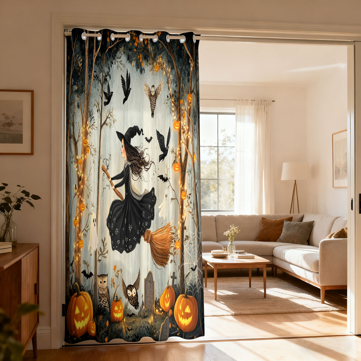 1 Stück Halloween-Vorhang mit  – Home Office Rate Bewertung und Preis
