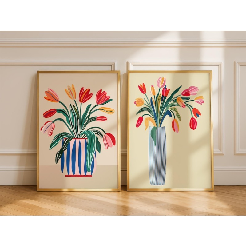 2 Stück Tulpenblumen-Leinwand- – Home Office Youtube Bewertung und Preis